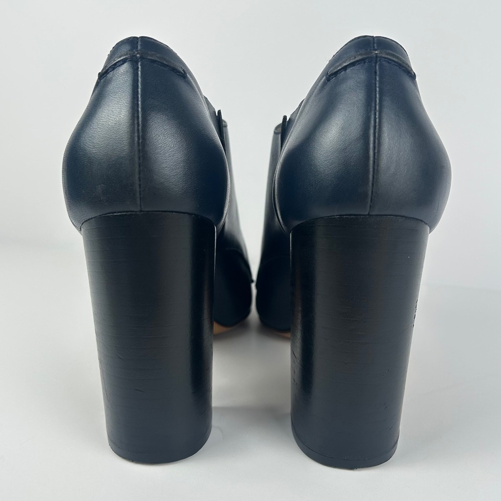 3.1 Phillip Lim Delia Navy Blue Leather Heel Ankle Boots Made In Italy Size 38‎ - Picture 6 of 8